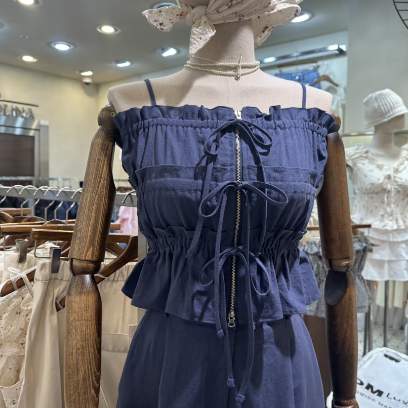 BAMBOLINA東大門直郵女士新品休閑真品時尚推薦25春夏吊帶背心BAMBOLINA吊帶/背心圖色2