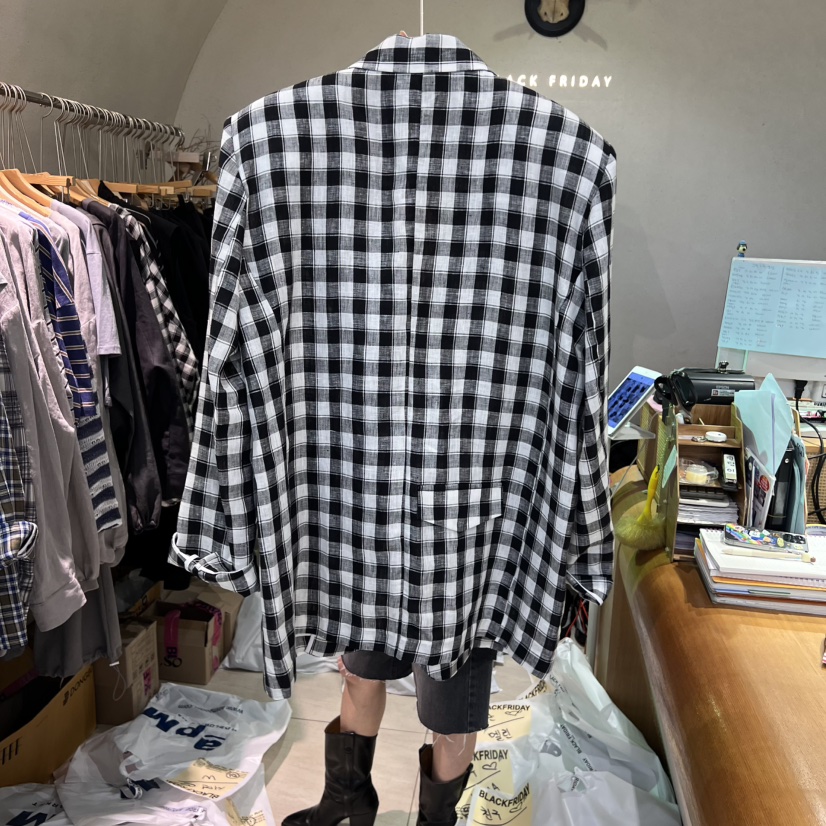 BLACKFRIDAY東大門實拍女裝新品真品25春夏休閑時尚職業夾克BLACK FRIDAY夾克