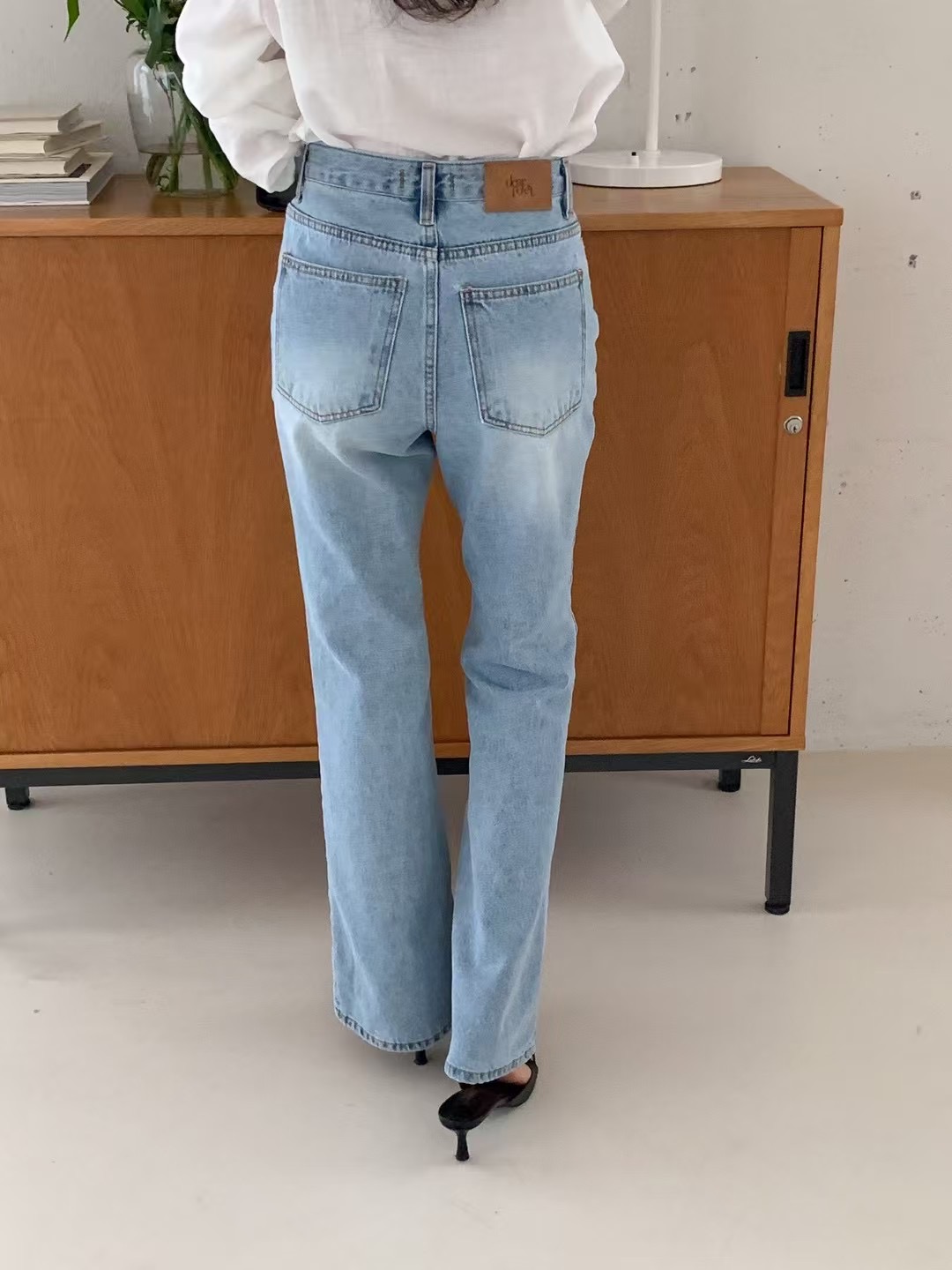 DEAR.FOREST東大門代購女裝新品熱賣25春夏職業休閑牛仔褲DEAR.FOREST牛仔褲