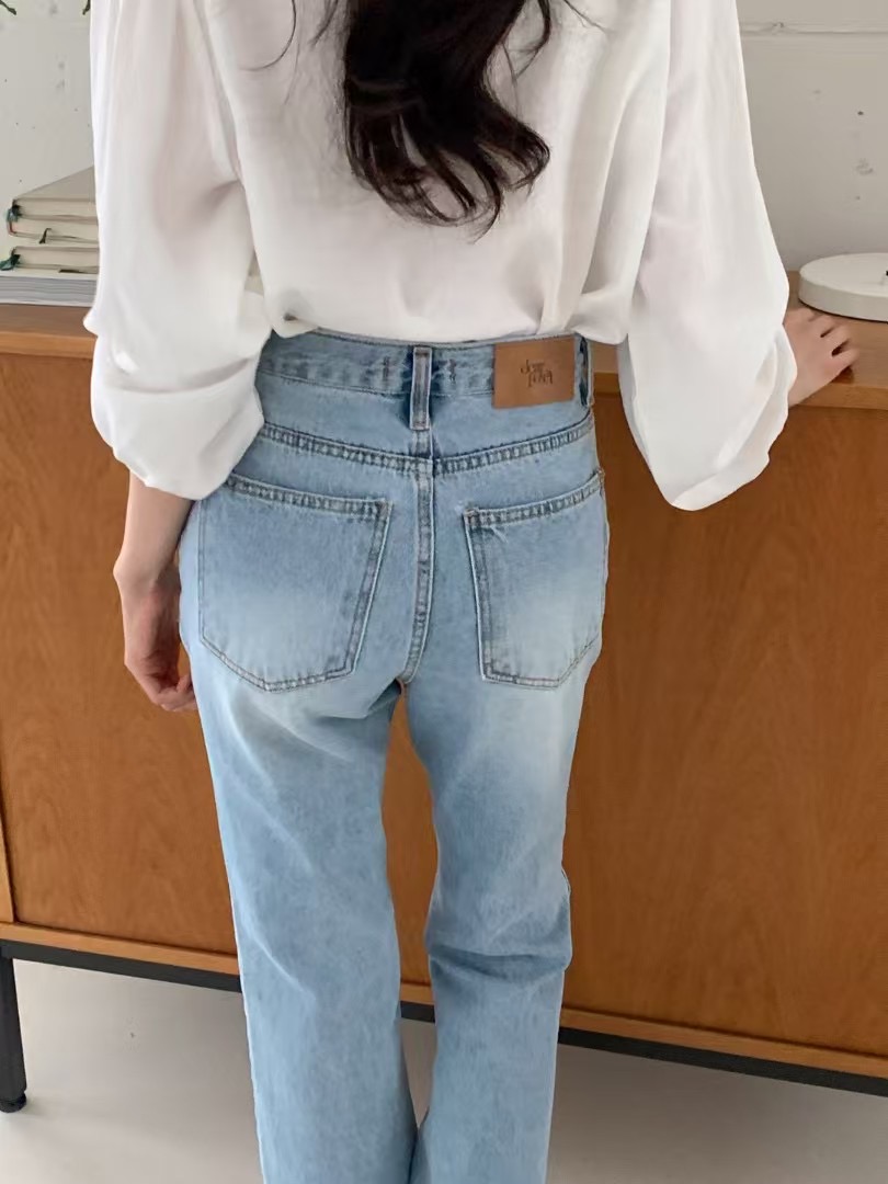 DEAR.FOREST東大門代購女裝新品熱賣25春夏職業休閑牛仔褲DEAR.FOREST牛仔褲