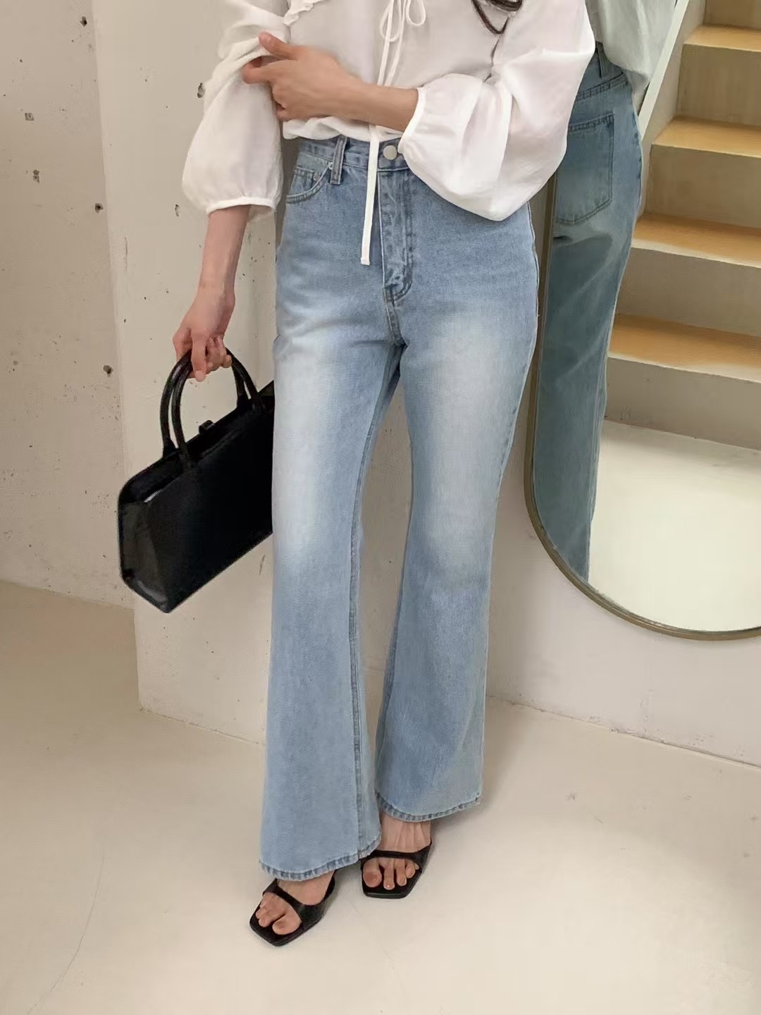 DEAR.FOREST東大門代購女裝新品熱賣25春夏職業休閑牛仔褲DEAR.FOREST牛仔褲