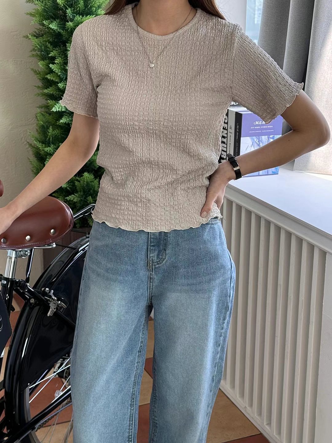 DOT BASIC東大門代購女裝新品時尚真品25春夏熱賣職業休閑T恤DOT BASICT恤