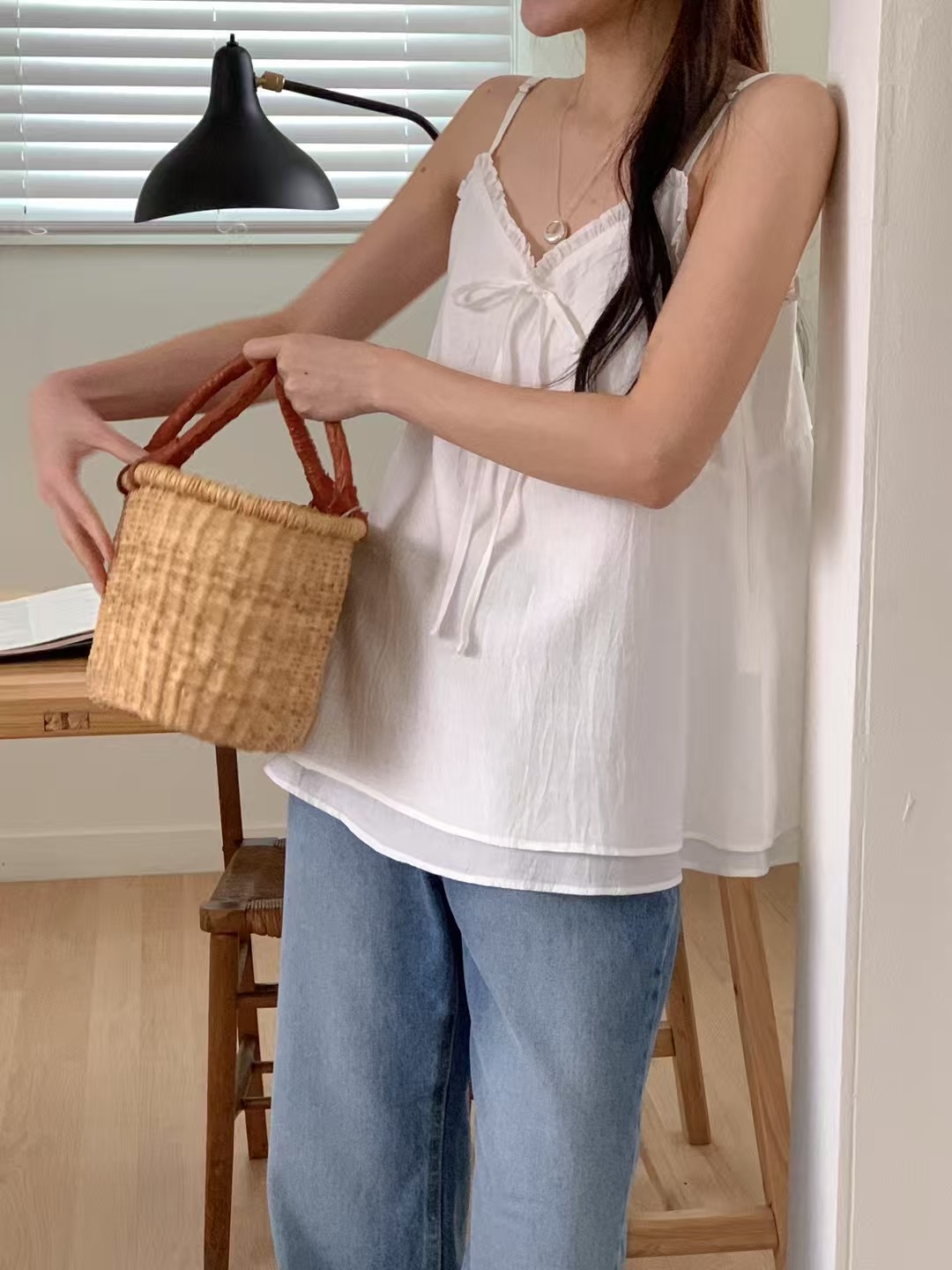 DEAR.FOREST韓國直郵女士新款25春夏真品職業時尚吊帶背心DEAR.FOREST吊帶/背心