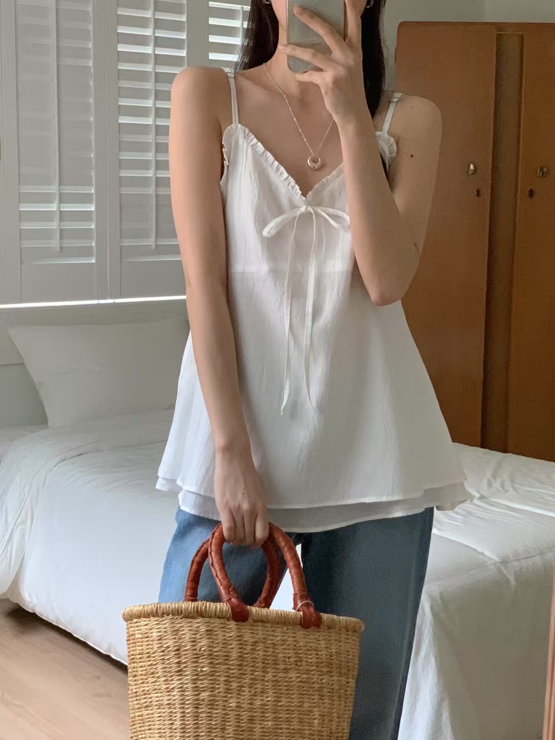 DEAR.FOREST韓國直郵女士新款25春夏真品職業時尚吊帶背心DEAR.FOREST吊帶/背心