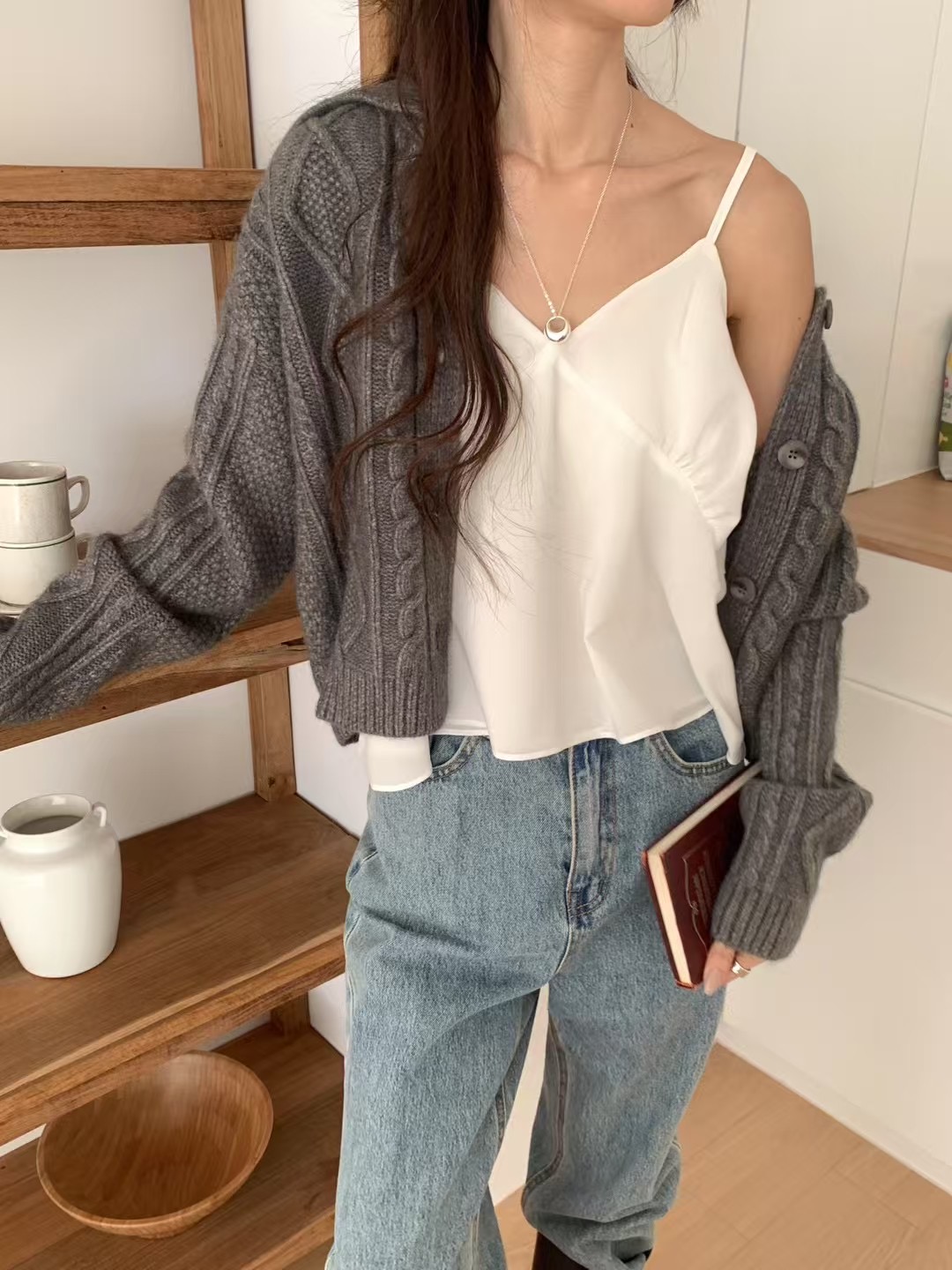 DEAR.FOREST東大門實拍女士新品職業時尚人氣休閑吊帶背心DEAR.FOREST吊帶/背心