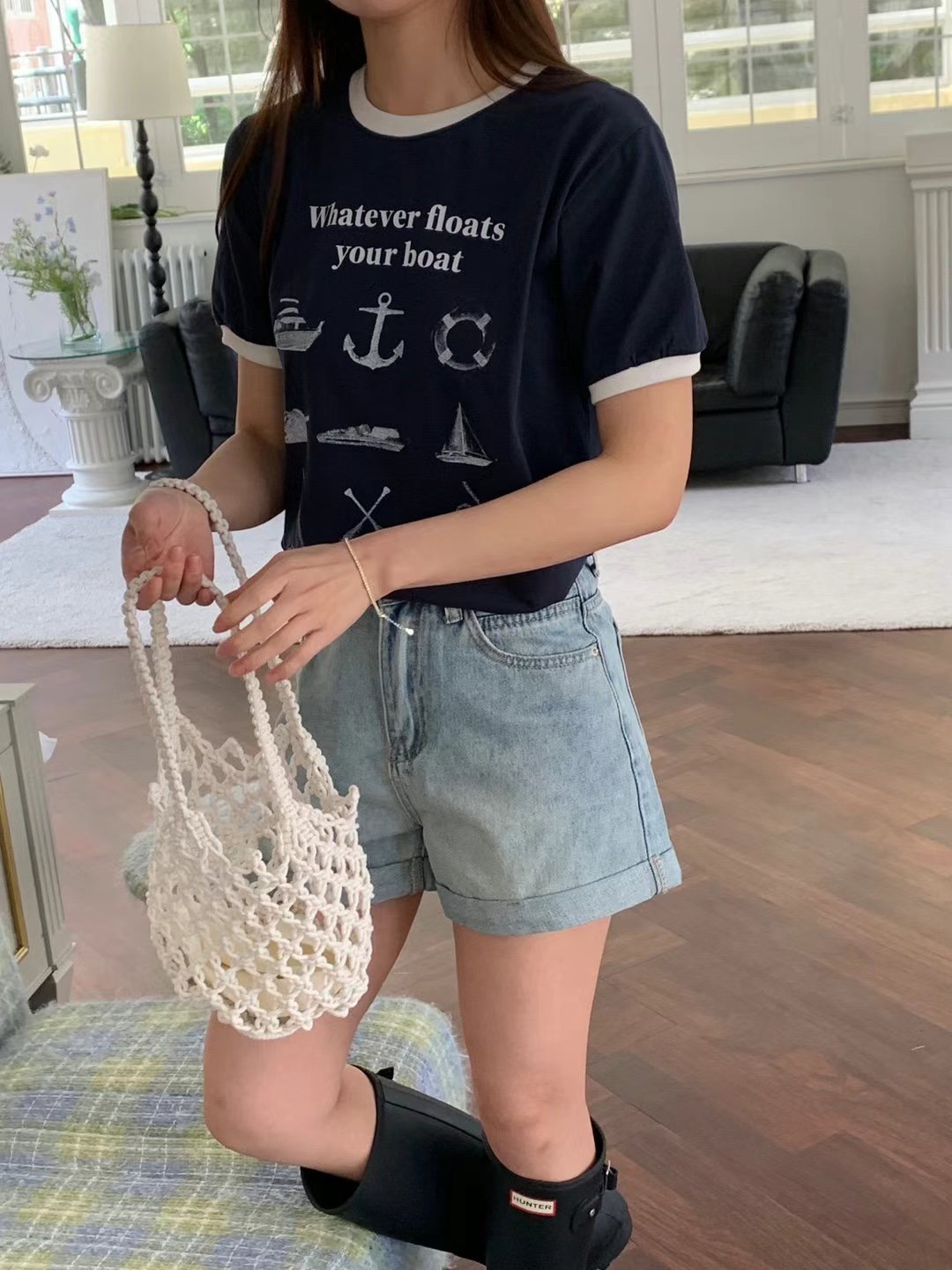 DOT BASIC韓國代購女士新品25春夏人氣推薦真品職業熱賣T恤DOT BASICT恤