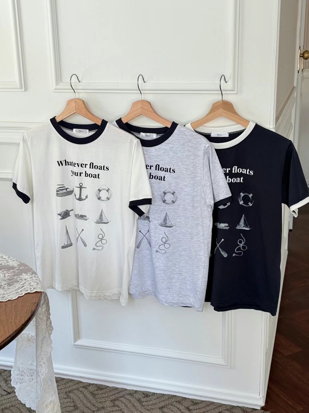 DOT BASIC韓國代購女士新品25春夏人氣推薦真品職業熱賣T恤DOT BASICT恤圖色2左二色
