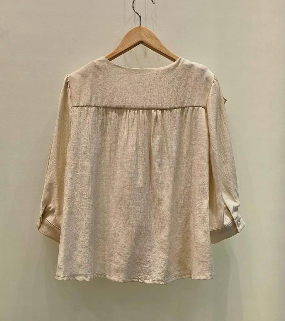 THE IN-더인-T東大門代購女裝新品職業襯衫蕾絲衫荷葉邊THE IN襯衫/蕾絲衫