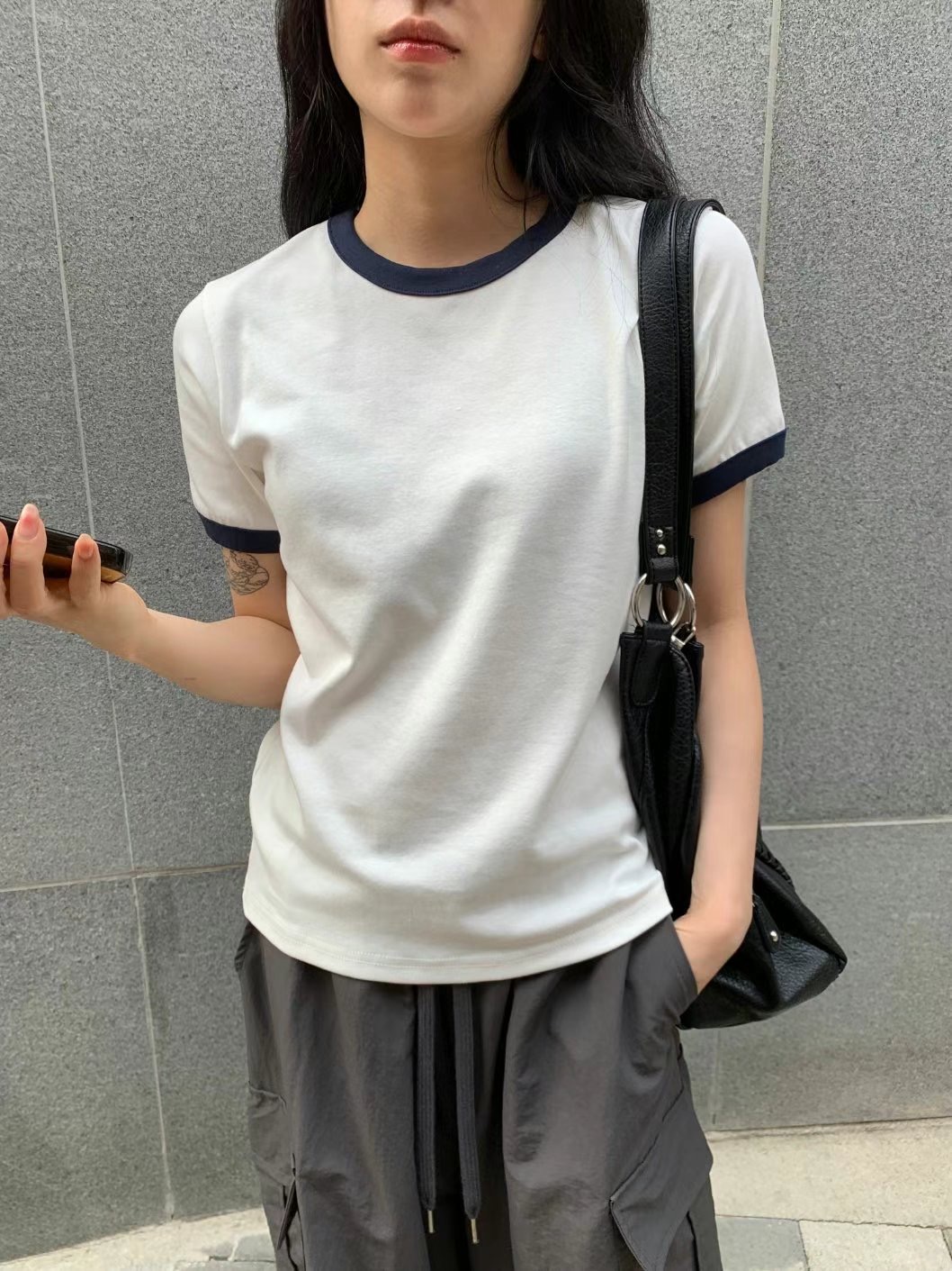 DOT BASIC東大門代購女裝新品推薦時尚真品職業25春夏T恤莫代爾DOT BASICT恤