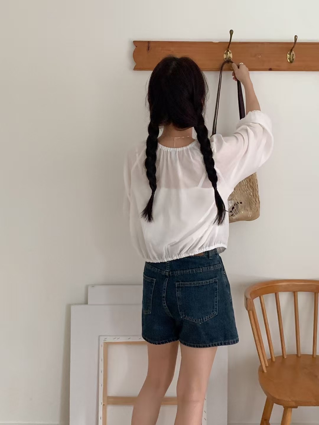 DEAR.FOREST韓國代購女裝新品人氣休閑推薦25春夏襯衫蕾絲衫DEAR.FOREST襯衫/蕾絲衫