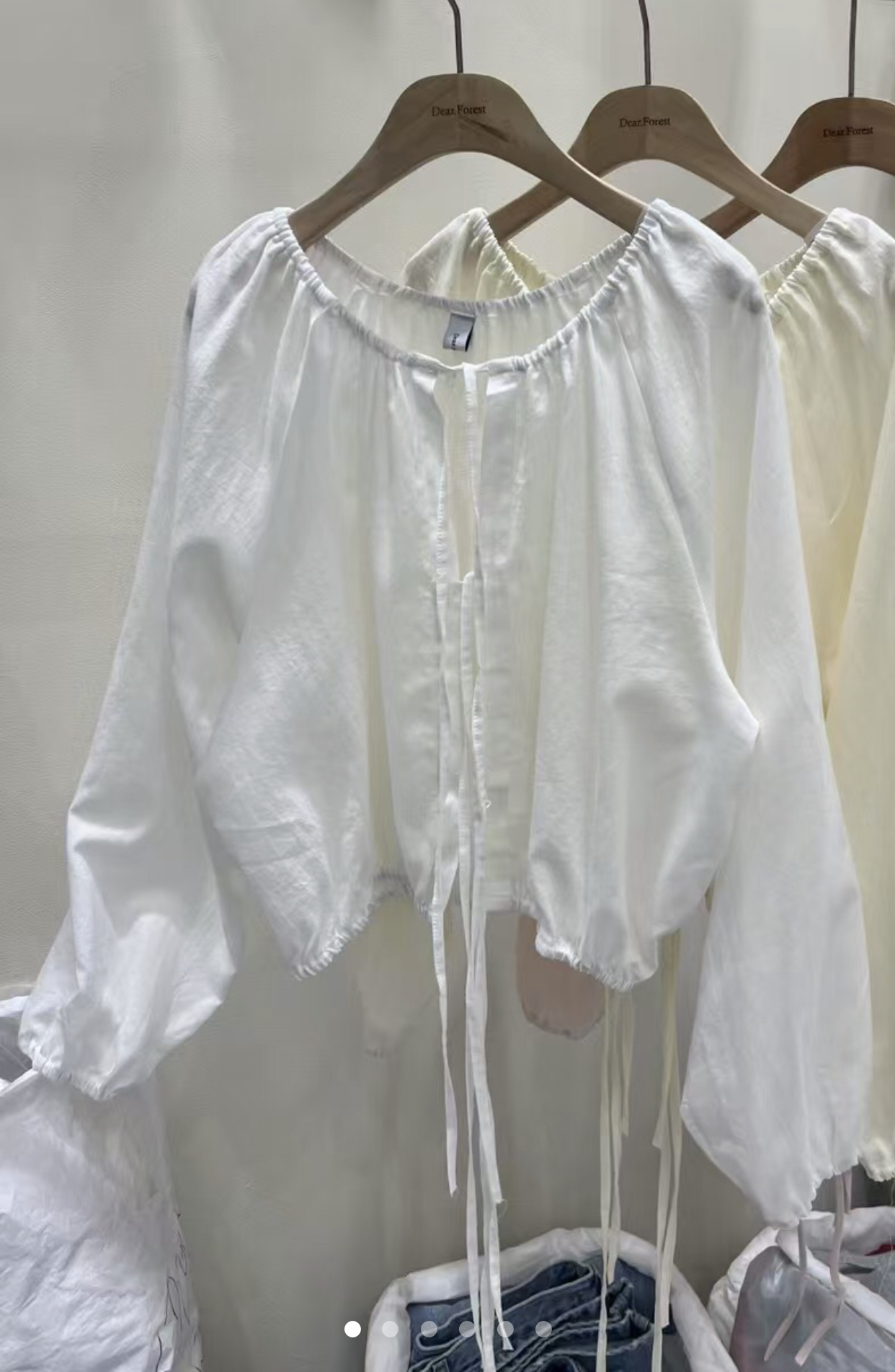 DEAR.FOREST韓國代購女裝新品人氣休閑推薦25春夏襯衫蕾絲衫DEAR.FOREST襯衫/蕾絲衫