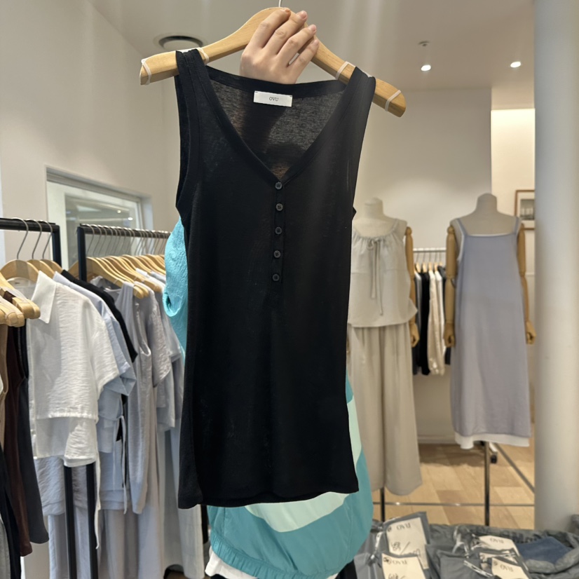 OVU東大門實拍女士新品時尚人氣推薦休閑真品25春夏吊帶背心OVU吊帶/背心圖色5