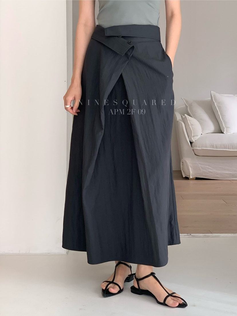 NINESQUARED韓國直郵女裝新品時尚人氣25春夏真品熱賣休閑長裙NINESQUARED長裙