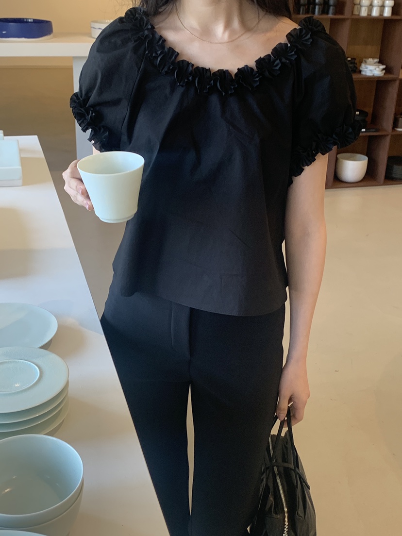 LOGARDEN東大門實拍女士新款25春夏推薦人氣熱賣襯衫蕾絲衫絨LO GARDEN襯衫/蕾絲衫