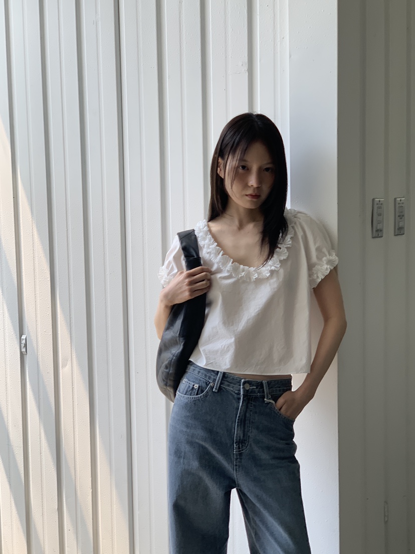 LOGARDEN東大門實拍女士新款25春夏推薦人氣熱賣襯衫蕾絲衫絨LO GARDEN襯衫/蕾絲衫
