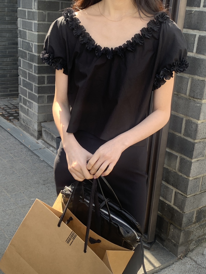 LOGARDEN東大門實拍女士新款25春夏推薦人氣熱賣襯衫蕾絲衫絨LO GARDEN襯衫/蕾絲衫
