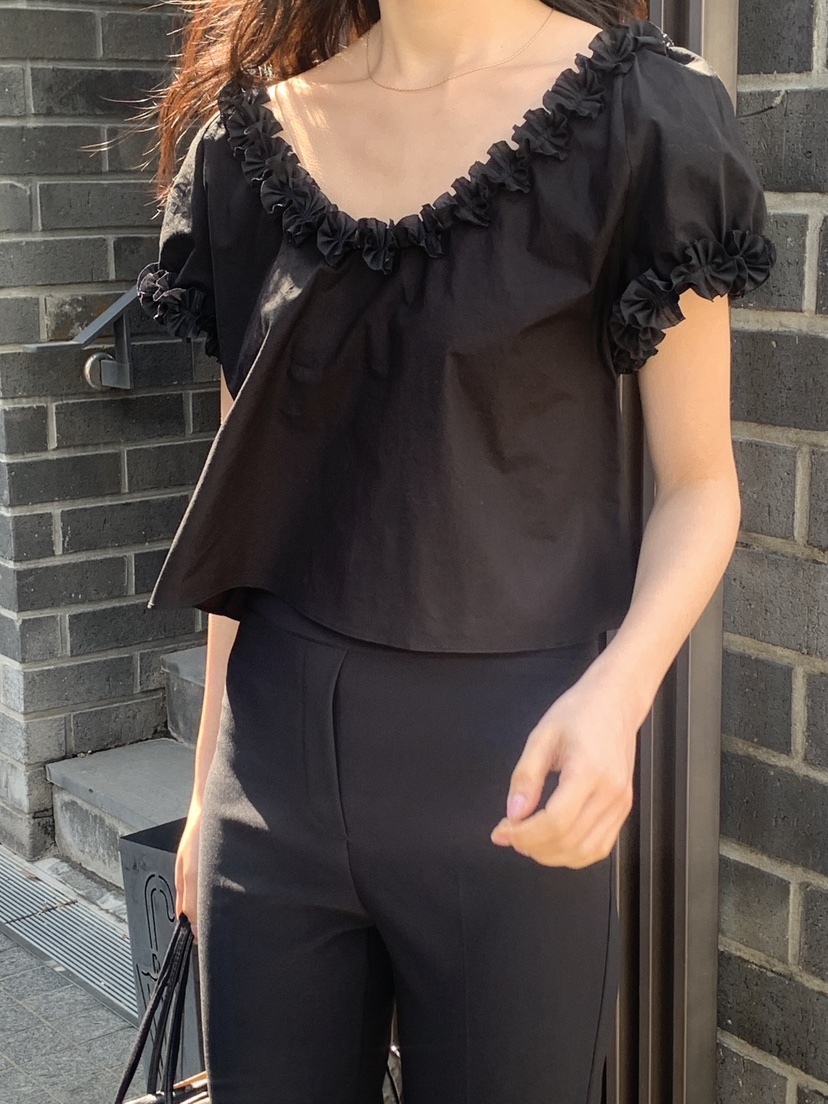 LOGARDEN東大門實拍女士新款25春夏推薦人氣熱賣襯衫蕾絲衫絨LO GARDEN襯衫/蕾絲衫