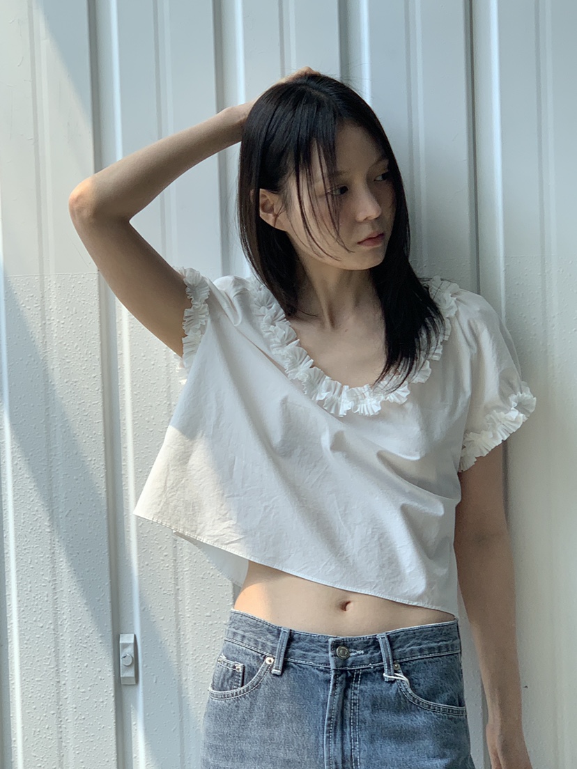 LOGARDEN東大門實拍女士新款25春夏推薦人氣熱賣襯衫蕾絲衫絨LO GARDEN襯衫/蕾絲衫圖色2