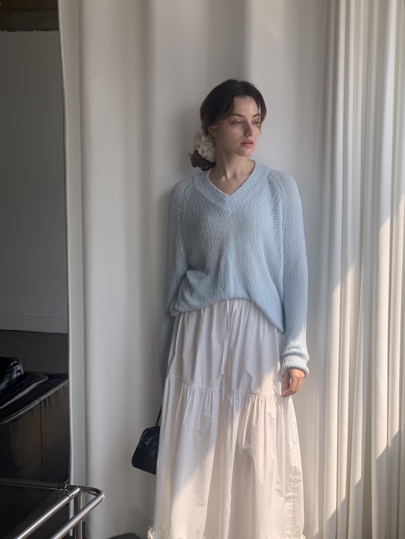 LOGARDEN東大門實拍女裝新品25春夏人氣真品時尚長裙荷葉邊LO GARDEN長裙
