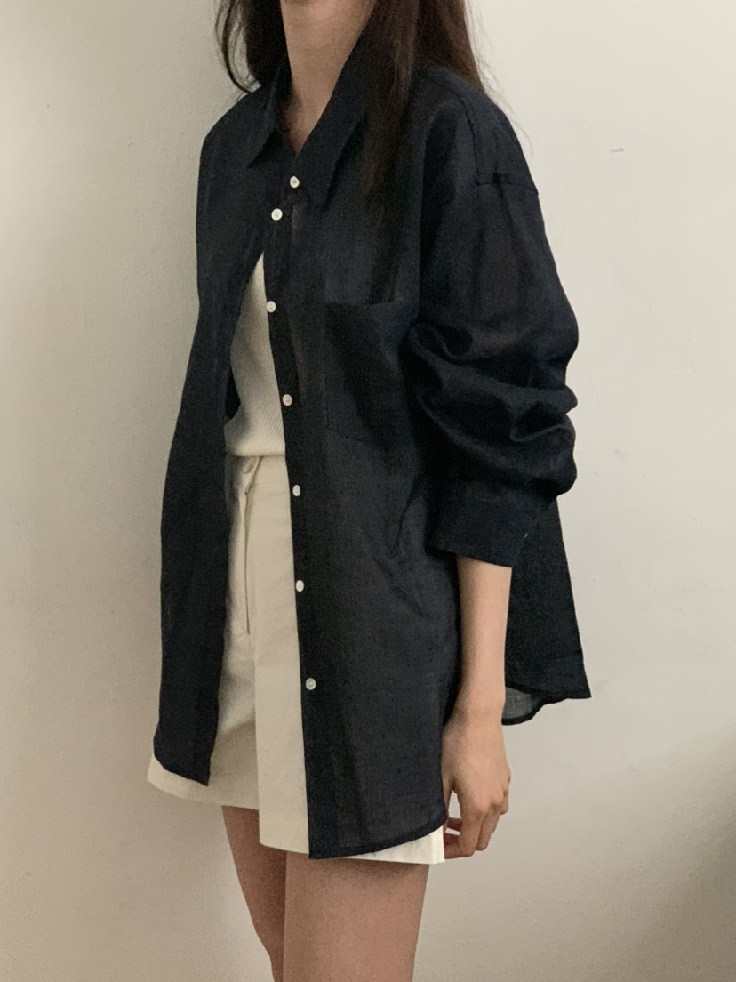 NOTICE韓國代購女裝新款職業休閑25春夏時尚襯衫蕾絲衫亞麻NOTICE襯衫/蕾絲衫