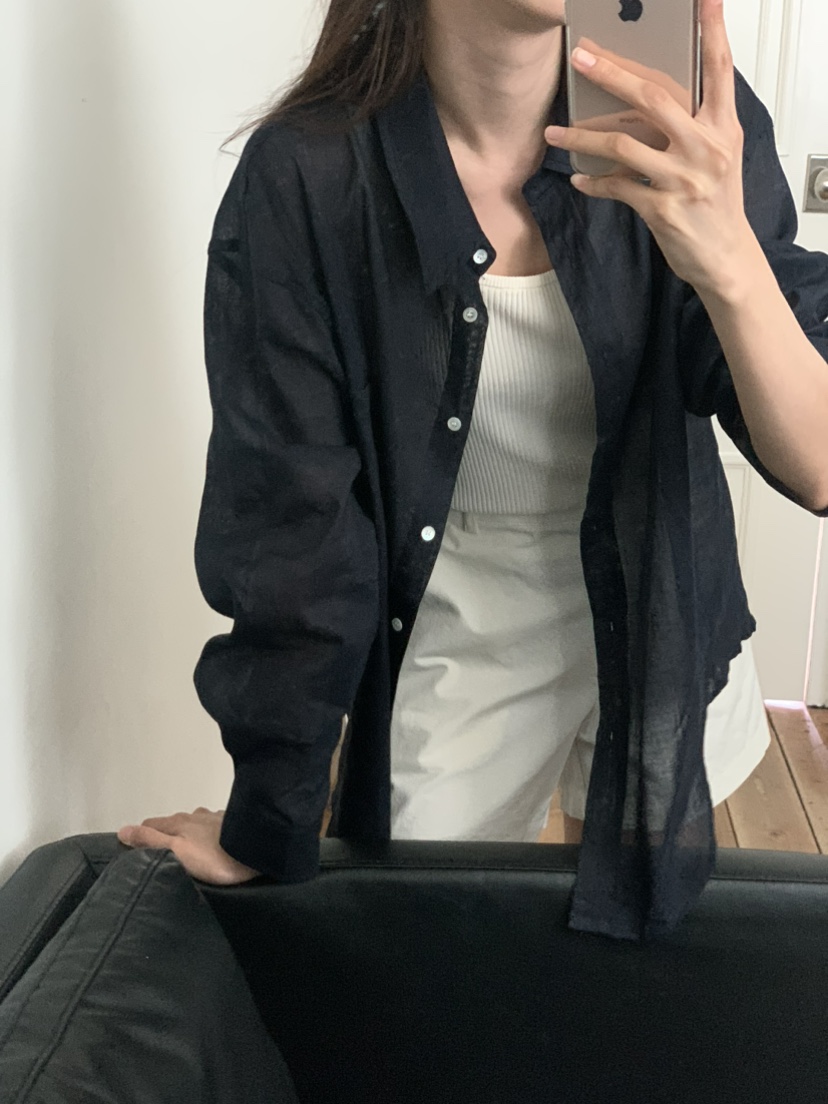 NOTICE韓國代購女裝新款職業休閑25春夏時尚襯衫蕾絲衫亞麻NOTICE襯衫/蕾絲衫
