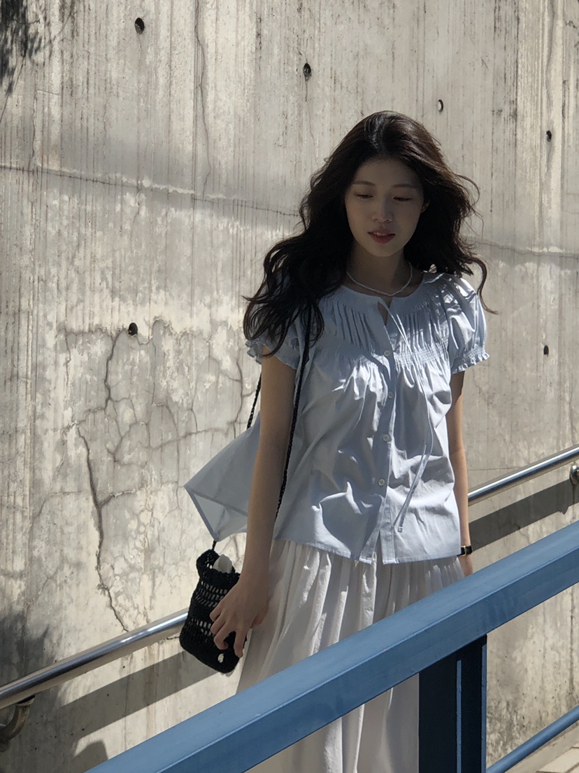 ERUME韓國直郵女士新品休閑推薦人氣時尚職業熱賣襯衫蕾絲衫ERUME襯衫/蕾絲衫