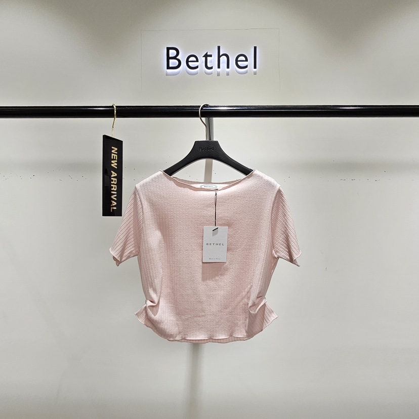 BETHEL東大門實拍女裝新款25春夏真品熱賣推薦人氣職業休閑T恤BETHELT恤圖色2