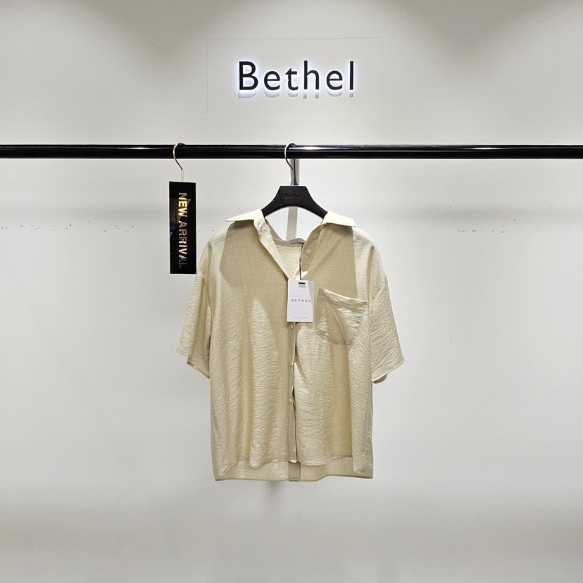 BETHEL東大門實拍女裝新款25春夏時尚人氣襯衫蕾絲衫亞麻布BETHEL襯衫/蕾絲衫圖色2