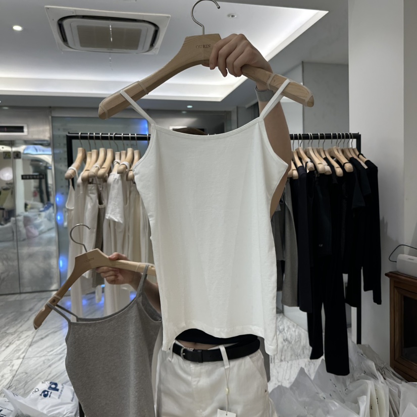 OURIN東大門實拍女裝新品休閑推薦職業真品時尚25春夏吊帶背心OURIN吊帶/背心圖色3