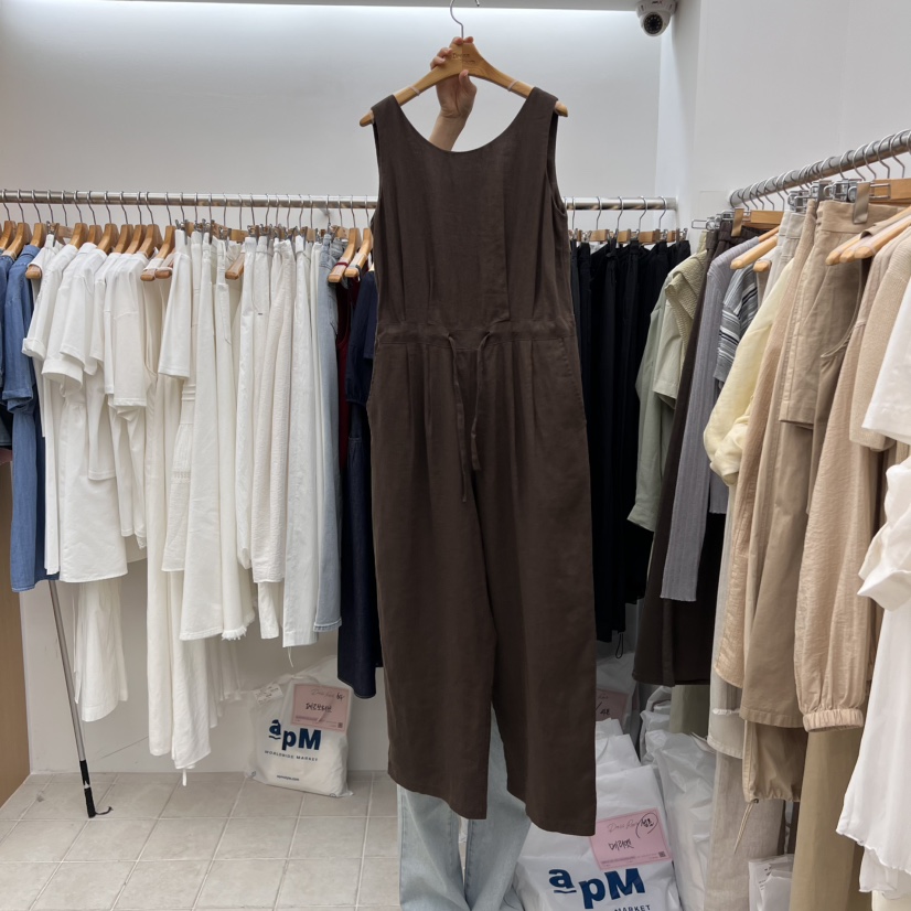 DRESS ROOM東大門實拍女裝新款職業25春夏時尚休閑連衣裙亞麻DRESS ROOM連衣裙圖色2