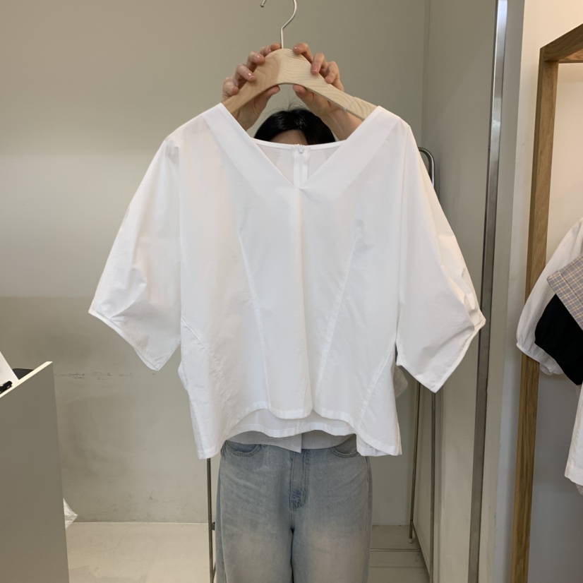 OUTRENE韓國代購女士新款真品人氣時尚職業休閑25春夏襯衫蕾絲衫OUTRENE襯衫/蕾絲衫