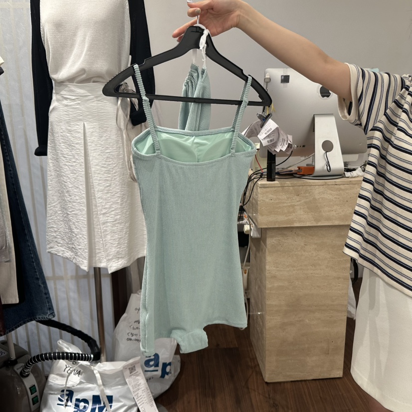 UNDERSTANDING東大門代購女裝新款時尚熱賣25春夏吊帶背心毛圈布UNDERSTANDING吊帶/背心