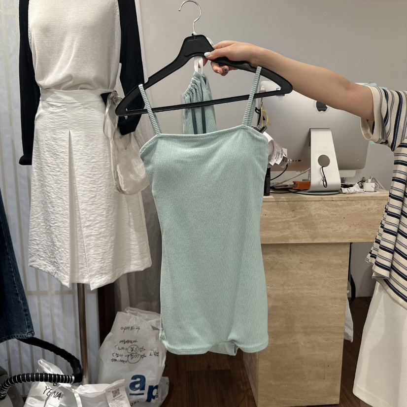 UNDERSTANDING東大門代購女裝新款時尚熱賣25春夏吊帶背心毛圈布UNDERSTANDING吊帶/背心圖色2