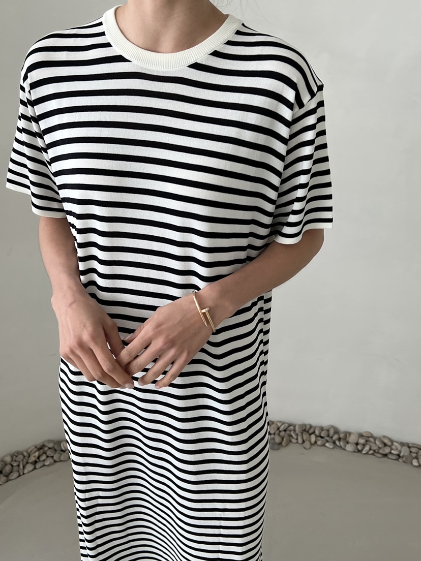 DEMAR東大門直郵女士新款人氣推薦熱賣休閑真品時尚連衣裙條紋DEMAR連衣裙