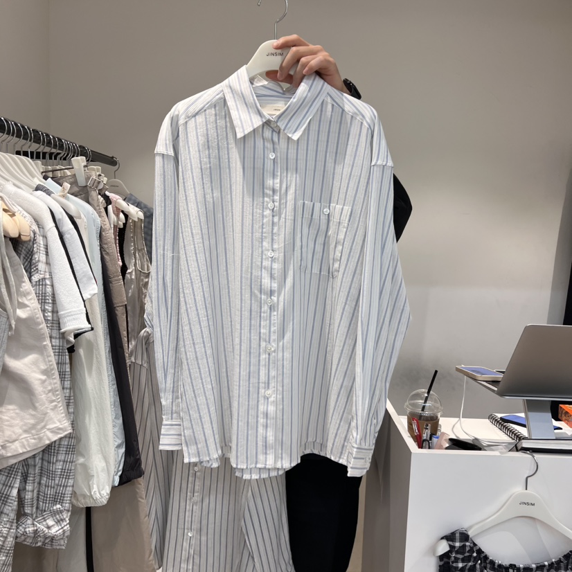 JINSIM東大門代購女士新品時尚人氣25春夏職業熱賣襯衫蕾絲衫JINSIM襯衫/蕾絲衫