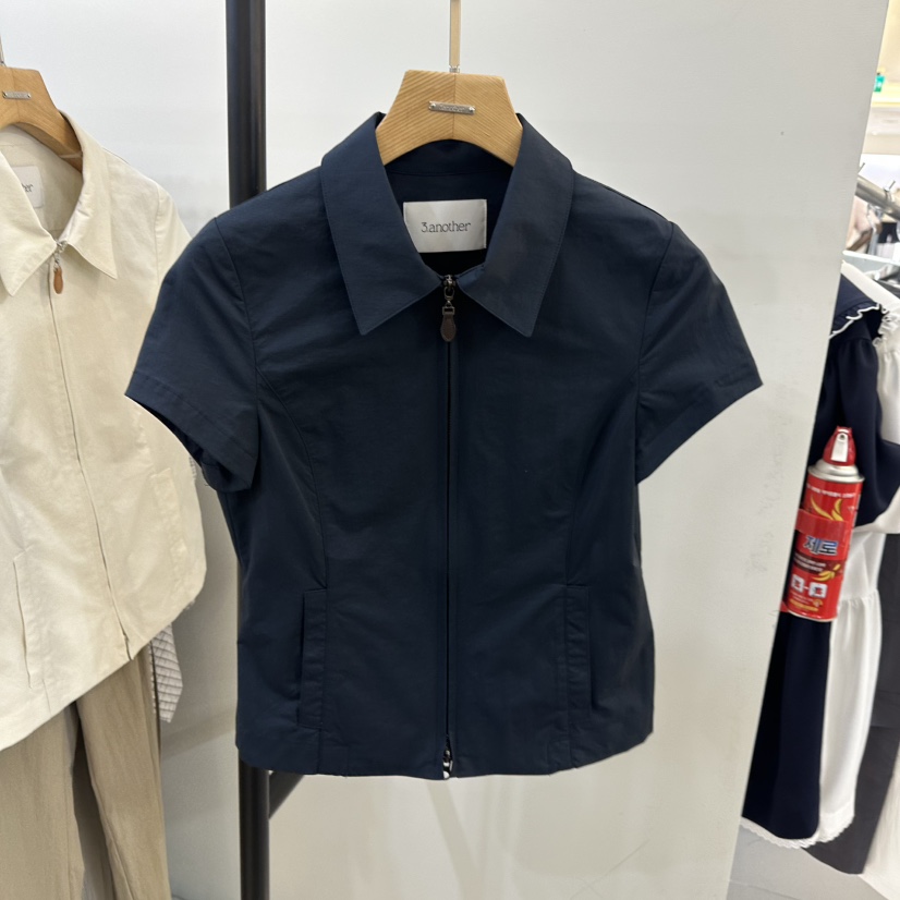3 ANOTHER韓國代購女士新品25春夏時尚職業推薦真品夾克拉鏈3 ANOTHER夾克圖色2