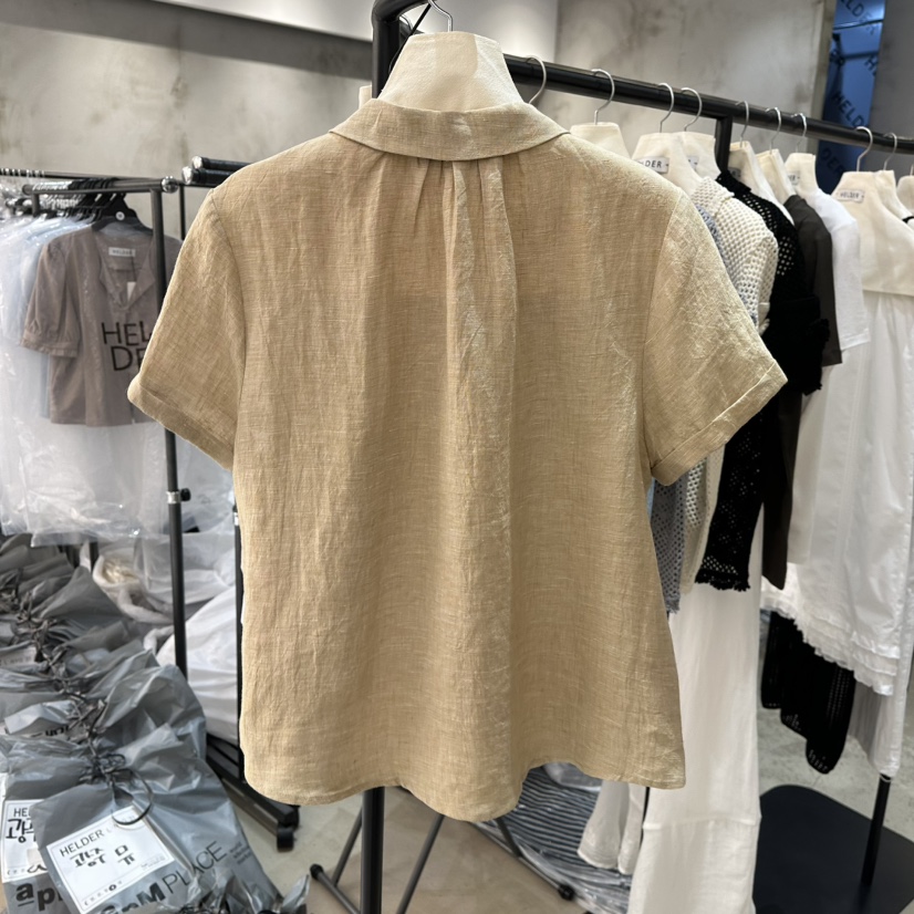 HELDER-P東大門代購女裝新品人氣職業熱賣真品襯衫蕾絲衫亞麻HELDER襯衫/蕾絲衫