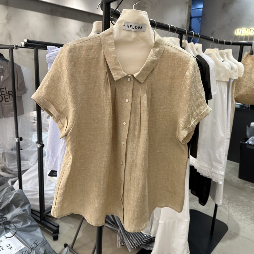 HELDER-P東大門代購女裝新品人氣職業熱賣真品襯衫蕾絲衫亞麻HELDER襯衫/蕾絲衫
