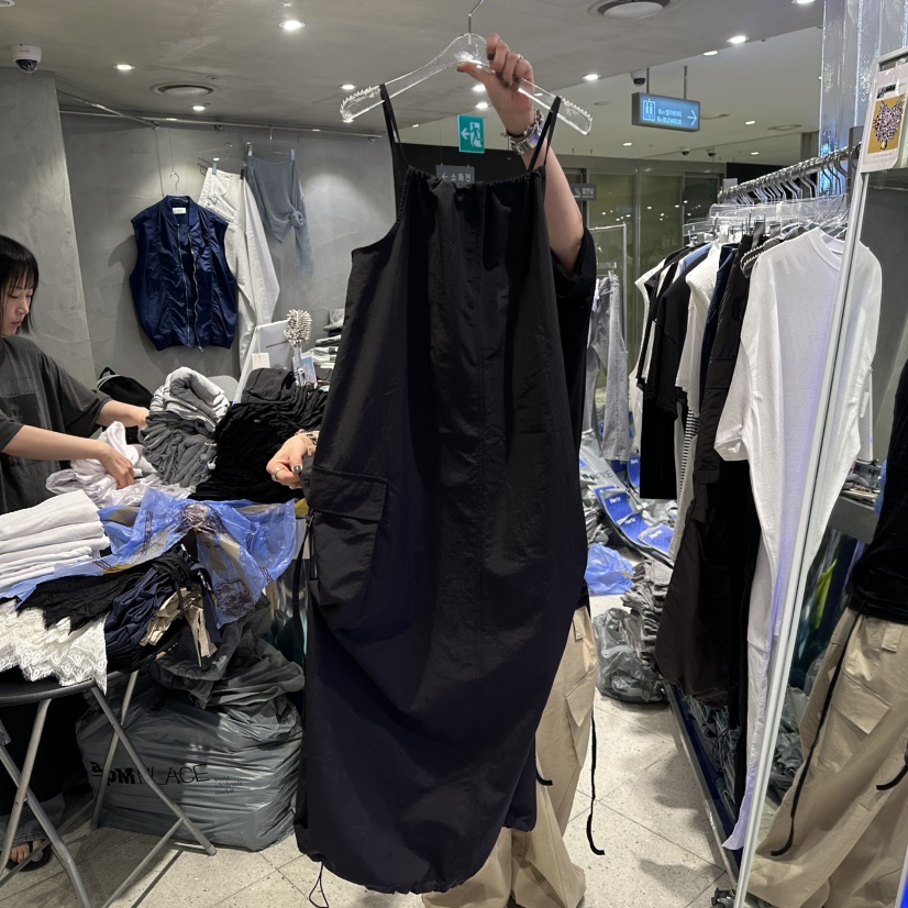 HERTZ-P東大門實拍女士新款時尚25春夏推薦連衣裙工裝長款HERTZ-P連衣裙圖色2