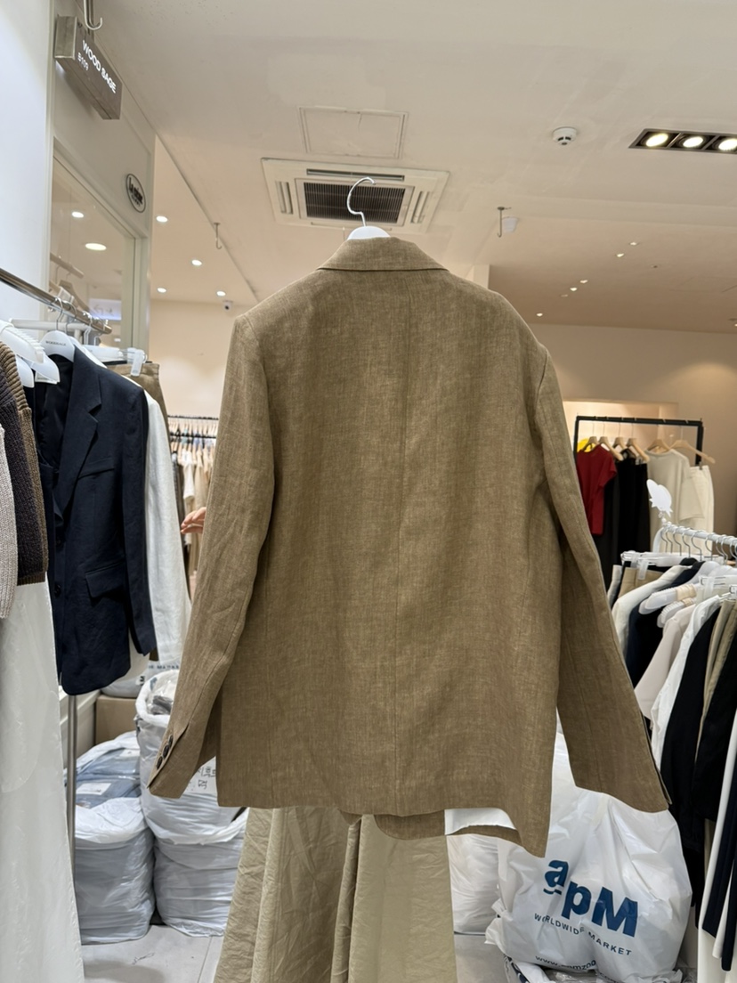 WOOD SAGE韓國代購女士新品職業人氣休閑推薦真品夾克亞麻WOOD SAGE夾克