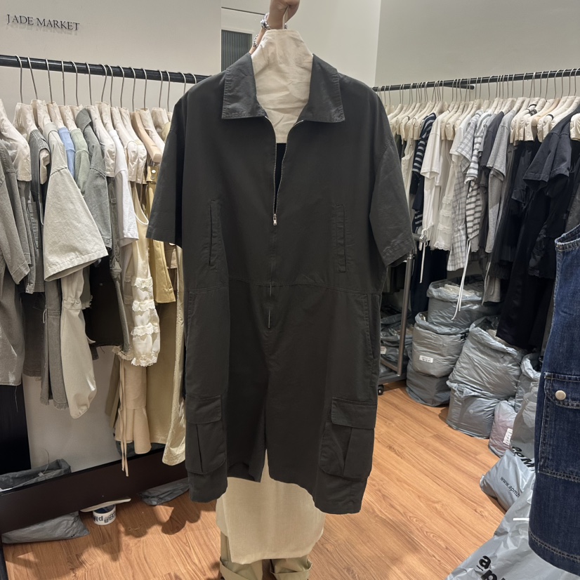 JADEMARKET東大門代購女裝新款熱賣真品25春夏連體褲工裝褲JADE MARKET連體褲圖色2