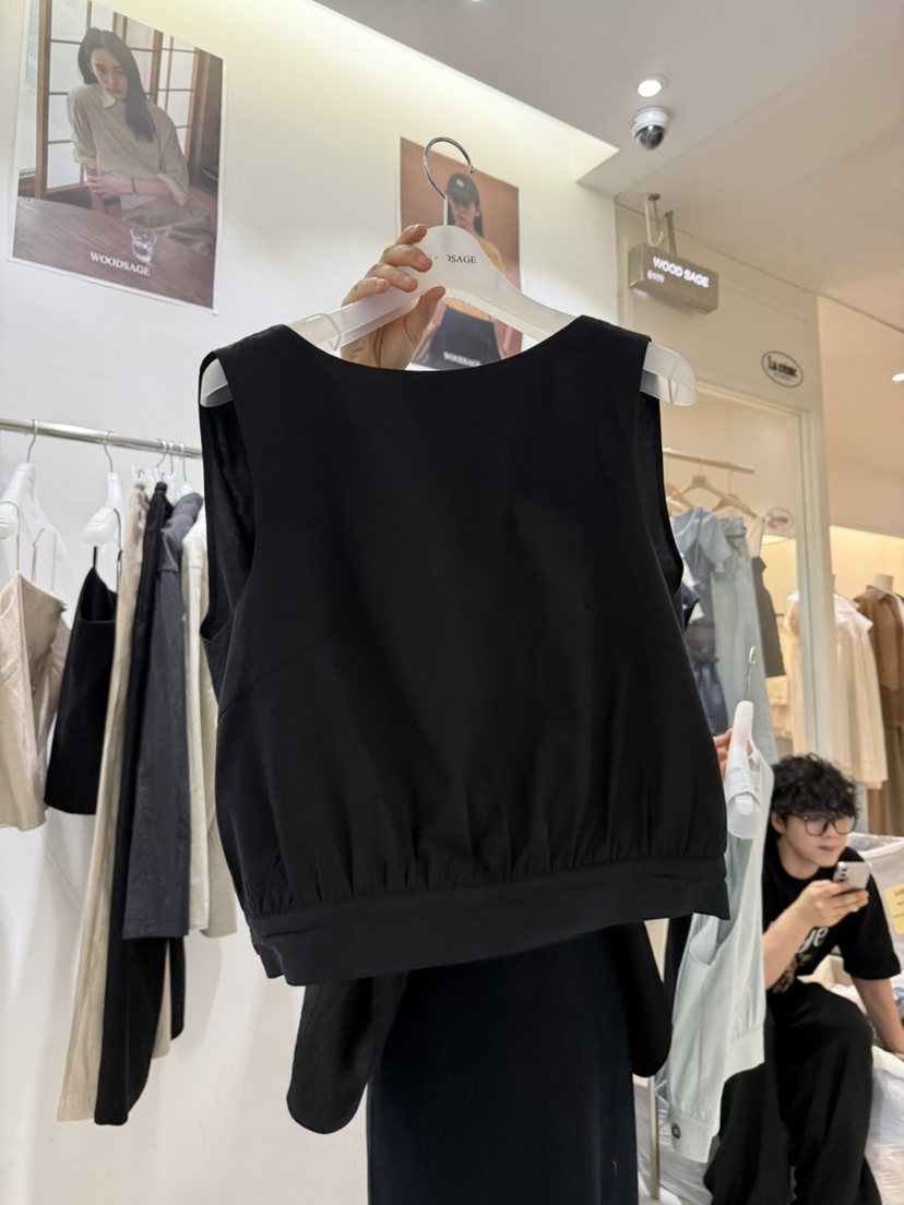 WOOD SAGE東大門實拍女士新款時尚人氣推薦真品25春夏吊帶背心WOOD SAGE吊帶/背心圖色2