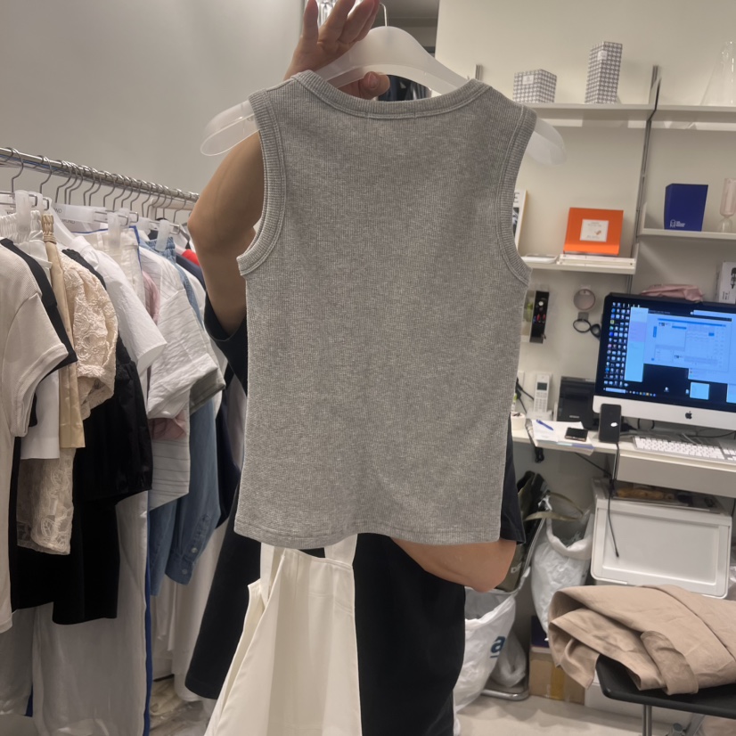 ALMOND韓國直郵女士新品熱賣職業推薦真品休閑25春夏吊帶背心ALMOND吊帶/背心