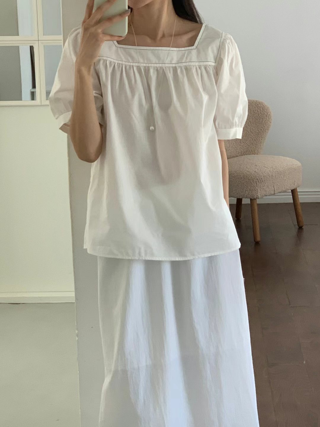 IGOTC-아가씨-T東大門代購女裝新品熱賣25春夏襯衫蕾絲衫IGOTC-아가씨-T襯衫/蕾絲衫