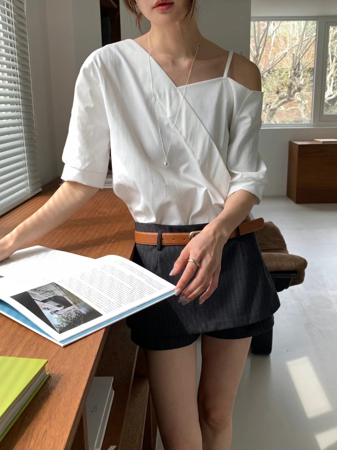 IGOTC-아가씨-T韓國直郵女裝新款時尚推薦休閑襯衫蕾絲衫IGOTC-아가씨-T襯衫/蕾絲衫