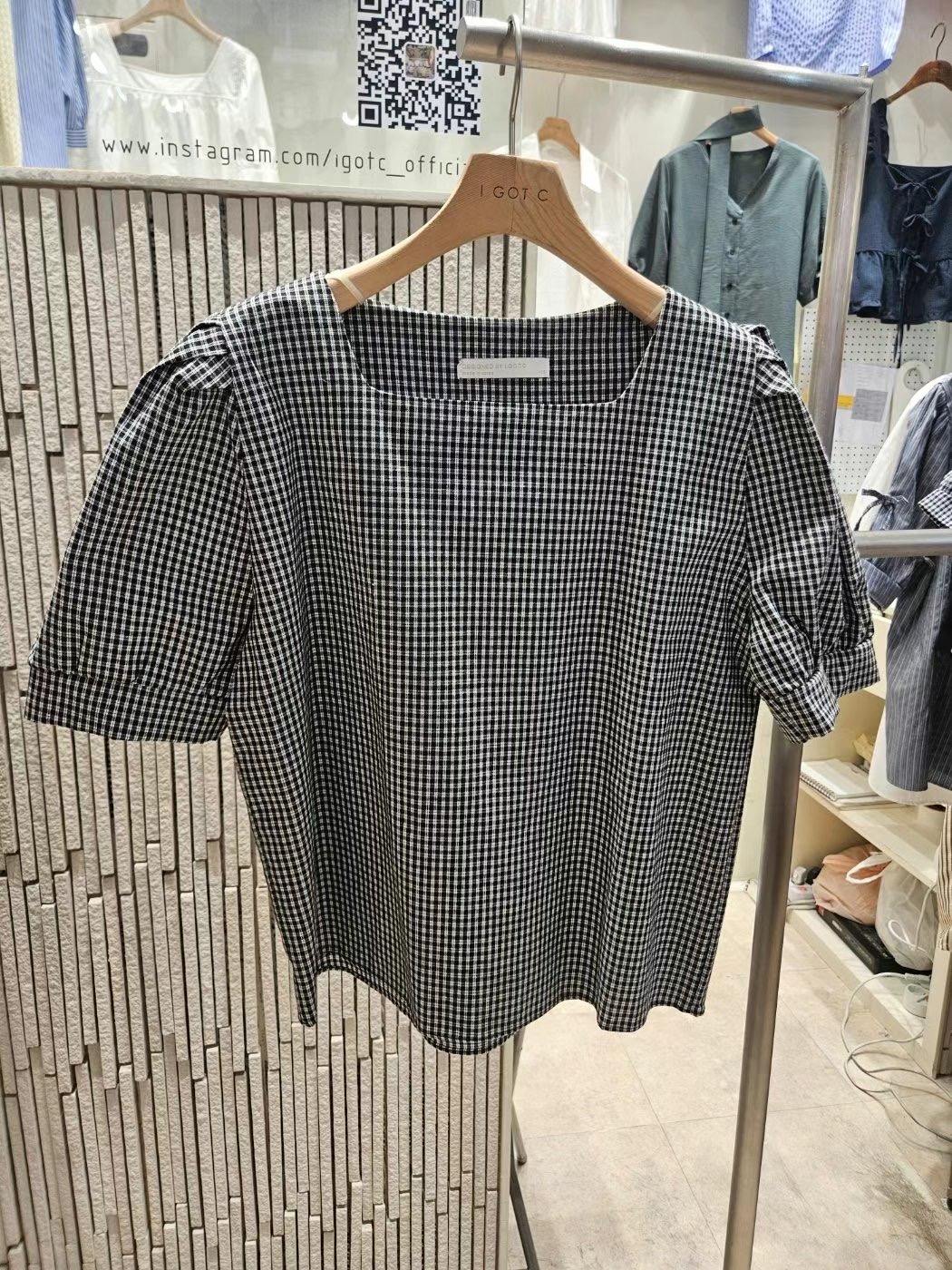 IGOTC-아가씨-T東大門實拍女裝新品人氣真品休閑襯衫蕾絲衫IGOTC-아가씨-T襯衫/蕾絲衫圖色3