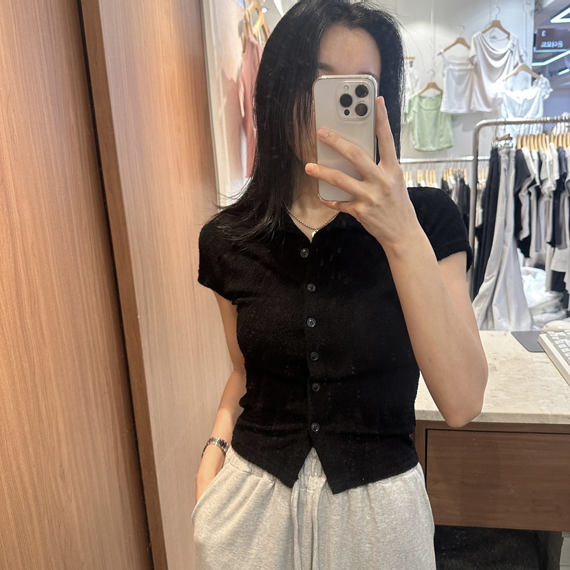 ON THE MODE東大門代購女裝新款真品25春夏推薦針織衫紐扣ON THE MODE針織衫圖色2