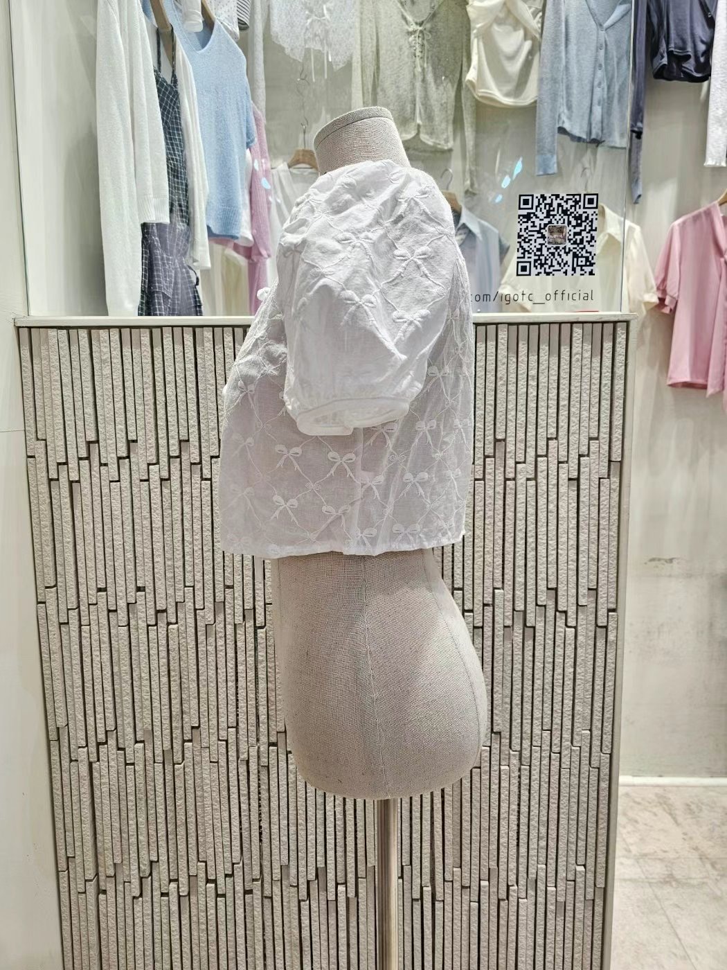 IGOTC-아가씨-T東大門代購女士新款時尚真品襯衫蕾絲衫刺繡IGOTC-아가씨-T襯衫/蕾絲衫