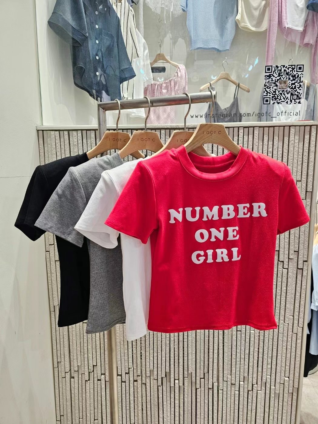 IGOTC-아가씨-T東大門實拍女士新款真品推薦職業時尚T恤短款IGOTC-아가씨-TT恤