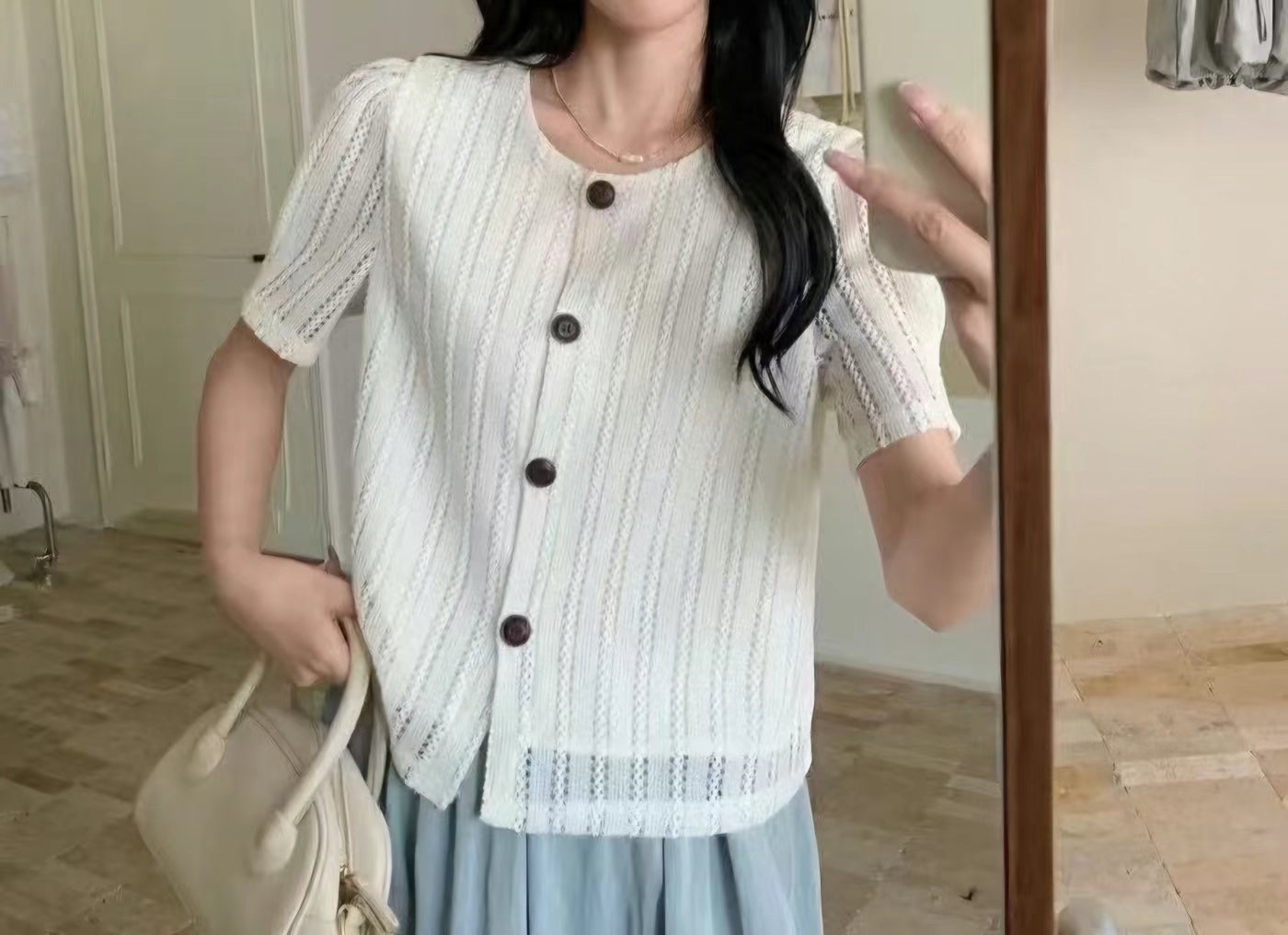 IGOTC-아가씨-T韓國直郵女士新款熱賣時尚推薦襯衫蕾絲衫IGOTC-아가씨-T襯衫/蕾絲衫